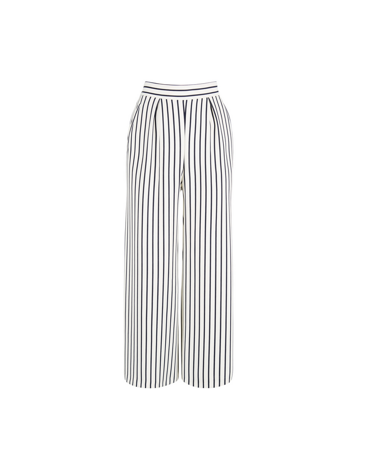 Warehouse Striped Cropped Trousers